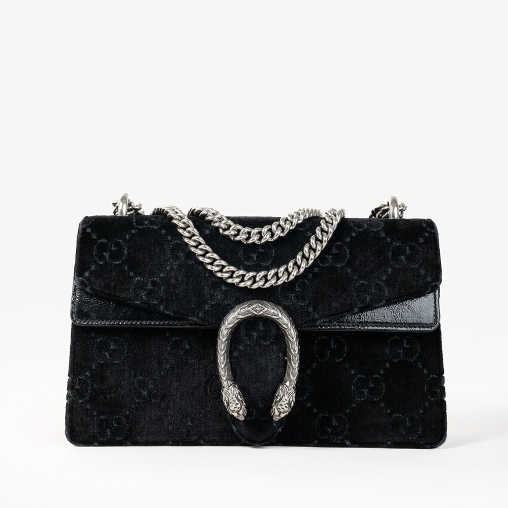 Gucci Velvet GG Monogram Dionysus Shoulder Bag